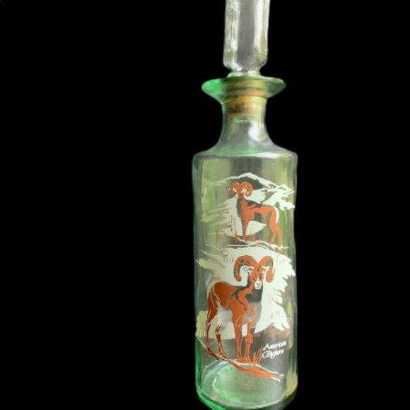 Vintage Old Fitzgerald Prime bourbon wildlife Ram decanter American Bighorn - Picture 1 of 11